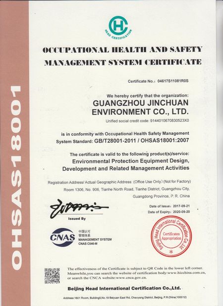 China Guangzhou Geemblue Environmental Equipment Co., Ltd. Certificaciones